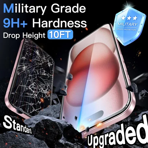 Miniatura 3 de JETech 9H+ - Protector de pantalla inastillable para iPhone 15 de 6.1 pulgadas, película de vidrio templado de grado militar con herramienta