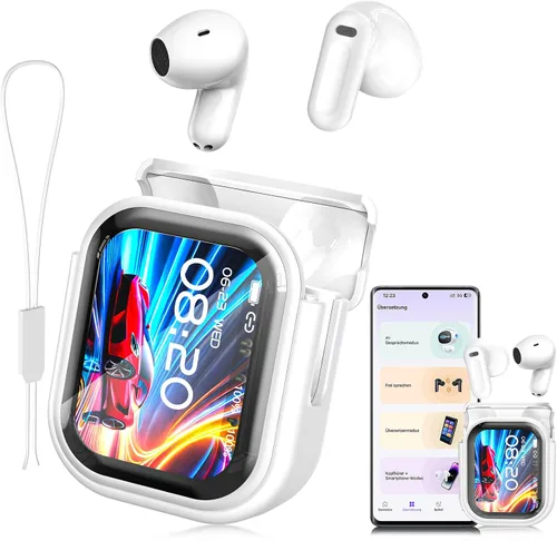 Miniatura 10 de NE20 Auriculares de traducción AI en 135 idiomas en tiempo real de 2 vías con traductor de voz, Bluetooth 6.0 comodidad de oído abierto, música