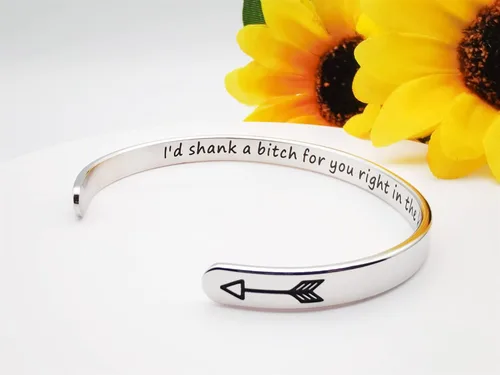 Miniatura 68 de Pulseras inspiradoras para mujer, joyería de acero inoxidable, con refranes, pulsera motivacional con mensaje oculto, pulseras grabadas para mejor