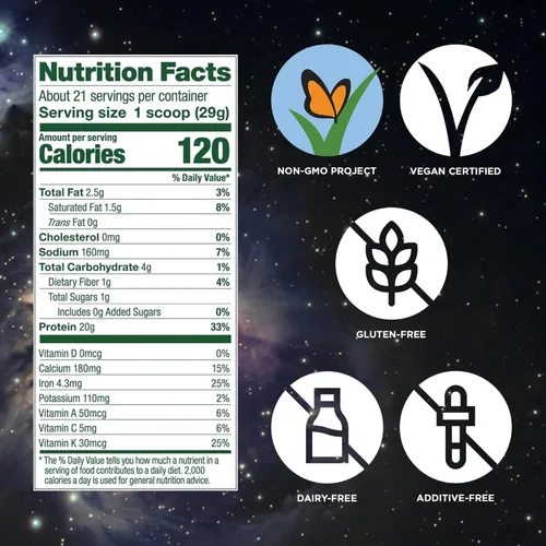 Miniatura 4 de Vega Proteínas y verduras, baya, proteína a base de plantas Polvo de proteínas más vegetales - Polvo de proteína, ceto-amigable, vegetariano, sin