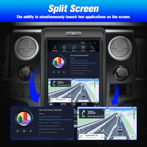 Miniatura 6 de AWESAFE [4 GB+64 GB] para Ford F150 Radio Upgrade 2013 2014, Android 13 8 Core T Style 12.1 pulgadas Pantalla táctil Radio con Carplay Android Auto