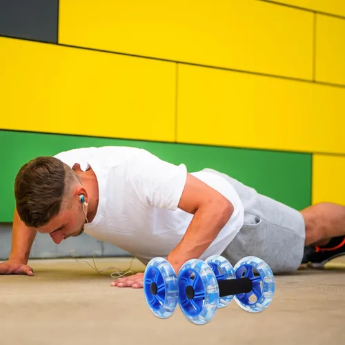 Miniatura 9 de POPETPOP Rodillo de rueda abdominal: Rodillo de rueda abdominal, rodillo de ejercicio, equipo de ejercicio de núcleo abdominal para gimnasio en casa
