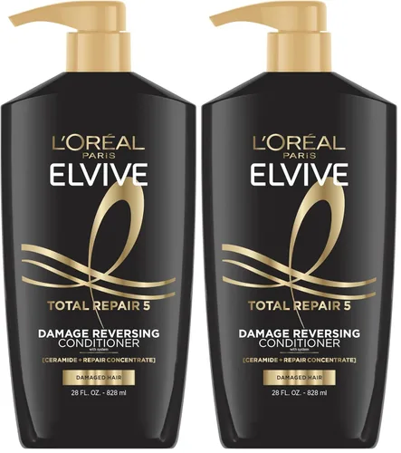 Miniatura 12 de L'Oreal Paris Elvive Total Repair 5 Acondicionador Reparador para Cabello Dañado Acondicionador con Proteína y Ceramida para Cabello Fuerte Sedoso