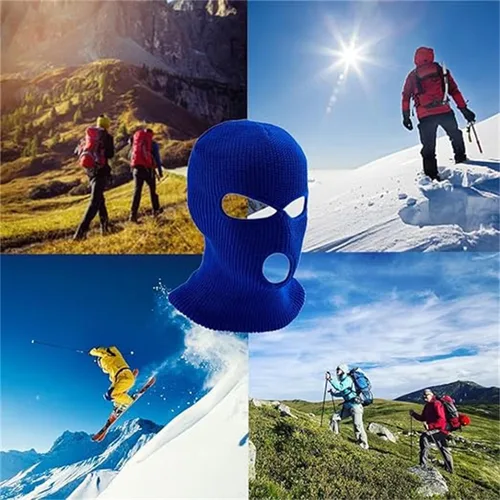Miniatura 6 de Máscaras de esquí azules para todos los fanáticos de los leones, We're Villains Honolulu - Máscara de esquí azul de 3 agujeros para hombres y mujeres