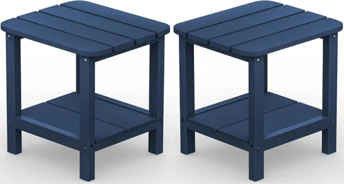 Miniatura 20 de SERWALL Mesa auxiliar Double Adirondack, Mesa auxiliar de forma rectangular, Negra
