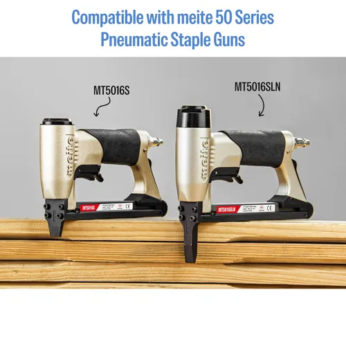 Miniatura 5 de meite Grapas de tapicería de acero inoxidable 304 de calibre 20, corona de 1/2 pulgada con longitud de pierna de 3/8 pulgadas, grapas resistentes