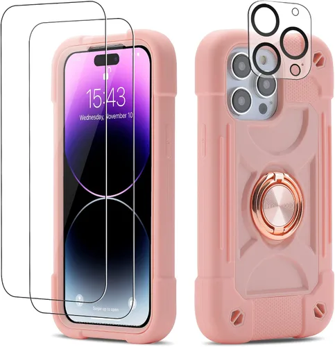 Miniatura 82 de Funda para iPhone Se3/iPhone Se2, iPhone 6/6S, iPhone 7/iPhone 8 de 4.7 pulgadas con soporte de anillo, con 2 protectores de pantalla resistentes