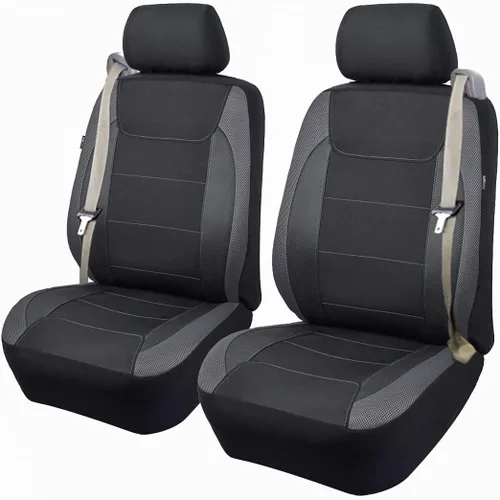 Miniatura 31 de Flying Banner Fundas de asiento de automóvil de fibra de carbono de calidad, tela de malla de aire, deportiva, respaldo bajo, respaldo alto