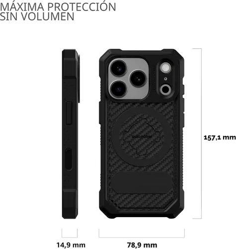 Miniatura 8 de Rokform Funda Rígida Compatible con iPhone 17 Pro, Cubierta Magnética (Negro)