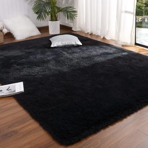 Miniatura 23 de DETUM Alfombra pequeña de 2 x 3 pies para dormitorio, Kicthen entrada, pasillo, lavable, antideslizante, color borgoña, alfombras de felpa