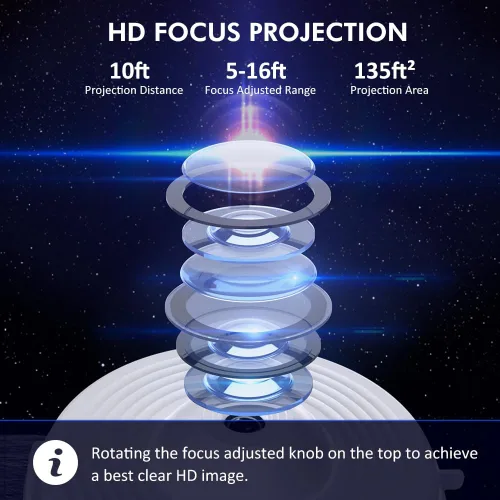 Miniatura 5 de Proyector de estrellas, proyector de planetario para dormitorio, luz nocturna de galaxia ultra clara con 13 discos Galaxy reemplazables 4K
