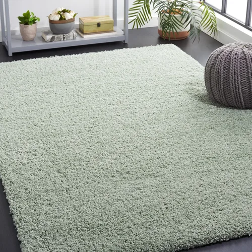 Miniatura 120 de SAFAVIEH Laguna Shag Collection - Alfombra decorativa, 2 pies 3 pulgadas x 4 pies, color beige, diseño sólido, no desprende pelusa y de fácil
