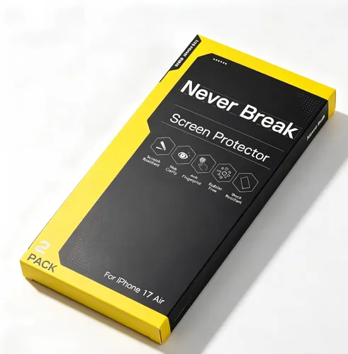 NeverBreak Dureza 9H+ para Protector de Pantalla de iPhone Air 12FT Protección de Grado Militar (Resistencia a Arañazos, Rotos, Caídas) Vidrio