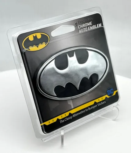 Miniatura 8 de Elektroplate Emblema de superhéroe ovalado de Batman de DC Comics con licencia oficial para automóviles, camiones y todos los automóviles, ajuste