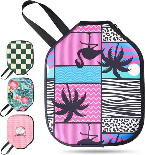 Miniatura 7 de Cubierta para Pala de Pickleball, Funda de Raqueta de Neopreno con Cremallera, 11.8" * 9.05" Cubierta de Protección para Pala de Pickleball Suave