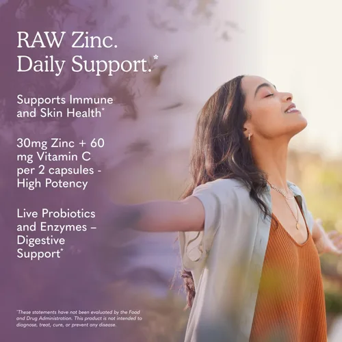 Miniatura 4 de Garden of Life Vitamina de zinc, suplemento alimenticio con vitamina C, vegano, 60 cápsulas