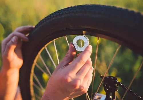 Miniatura 4 de Juego de Llaves de Ajuste de Radios de Bicicleta, Herramienta de Calibrado de Llanta de Bicicleta, Juego de 2 Sivler y rojo