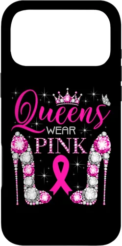 Miniatura 22 de iPhone 12 Pro Max Queens Wear Rosa Concientización del Cáncer de Mama Estuche con Cinta Rosa