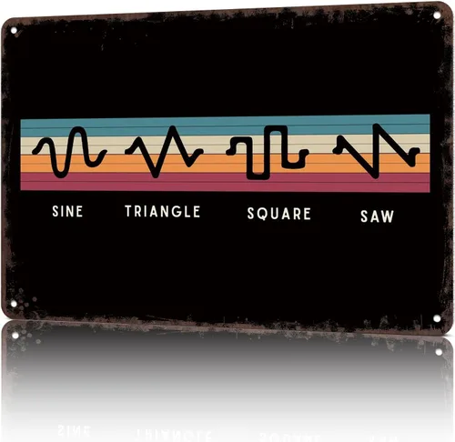 Vintage Signs Poster Retro Waveform Music Sign Wall Art for Bedroom Home Living Room Garage Office Bar Decor 8X12inch