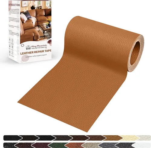 Miniatura 28 de KING MOUNTAIN Cinta de reparación de cuero, 16 x 60 pulgadas, gris, autoadhesiva, impermeable, ecológica