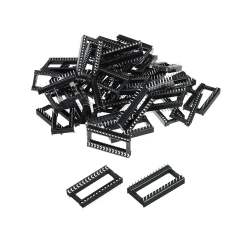 Miniatura 10 de MECCANIXITY DIP IC Chip Adaptador de zócalo Plano Pin 32P 0.100 in Paso 0.591 in IC Socket para placa PCB, paquete de 30