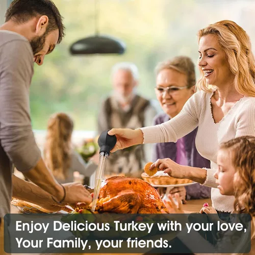 Miniatura 7 de SCHVUBENR Baster de Pavo Grande con Cepillo de Limpieza - Herramienta de Baster Premium para Cocinar - Fácil de Usar y Limpiar - Potente Baster