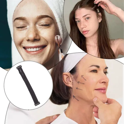 Miniatura 2 de 2 bandas de estiramiento facial con clips, correas de parche, bandas de levantamiento facial, bandas de estiramiento facial, bandas elásticas