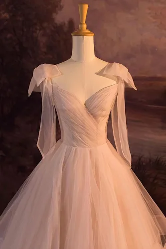 Miniatura 3 de Vestido de fiesta de tul con volantes en capas, con tirantes delgados, vestidos de baile de princesa con lazo, vestidos de quinceañera