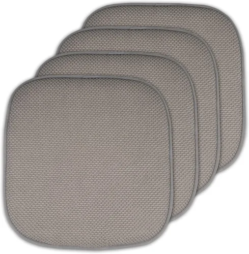 Miniatura 115 de Sweet Home Collection Cojines de espuma viscoelástica para silla, antideslizantes, diseño de panal de abeja, 16 x 16 pulgadas, paquete de 2