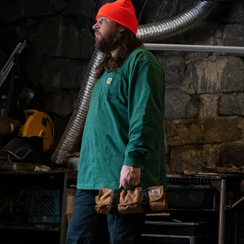 Miniatura 5 de Carhartt Rollo utilitario de 18 bolsillos, bolsa de organización de herramientas resistente al agua duradera Gris