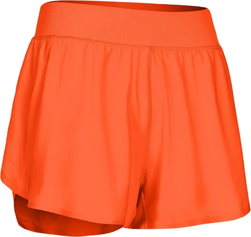 CRZ YOGA Pantalones cortos de correr de cintura media para mujer, de secado rápido, ligeros, con abertura alta, pantalones cortos de entrenamiento