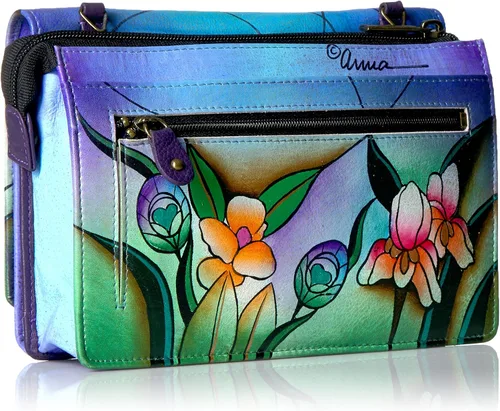 Miniatura 2 de Anna by Anuschka Womens Hand-Painted Genuine Leather Organizer Wallet On a String
