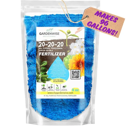 Miniatura 113 de Gardenwise Fertilizante Soluble en Agua 20-20-20 – Polvo para Alimento Líquido de Plantas para Plantas de Interior y Exterior, Orquídeas, Vegetales