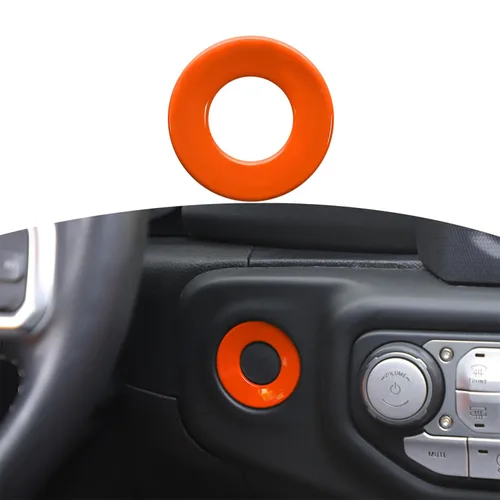 Miniatura 10 de RT-TCZ para Jeep JL Anillo de Cubierta de Botón de Arranque/Parada para Jeep Wrangler JL JLU Gladiator JT 2018-2024 Accesorios de Interior Azul Bebé