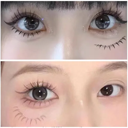 Miniatura 6 de Pestañas postizas inferiores, calcomanías de tatuaje, desechables, aspecto natural, extensión de pestañas, impermeables, pestañas postizas (16 pares)