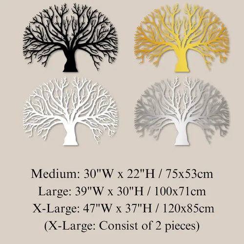 Miniatura 4 de Arte de pared de metal árbol de la vida, arte de pared de árbol de la vida, decoración de pared de árbol de la vida, decoración de pared de metal
