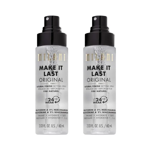 Milani Spray Fijador + Primer, Make It Last Original - Acabado Natural con Niacinamida para Hidratación, Spray Fijador para Maquillaje y Primer