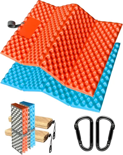 Miniatura 8 de Asiento de senderismo de espuma, almohadilla para sentarse, almohadillas para mochileros, cojín de asiento con clips de mosquetón, bolsa
