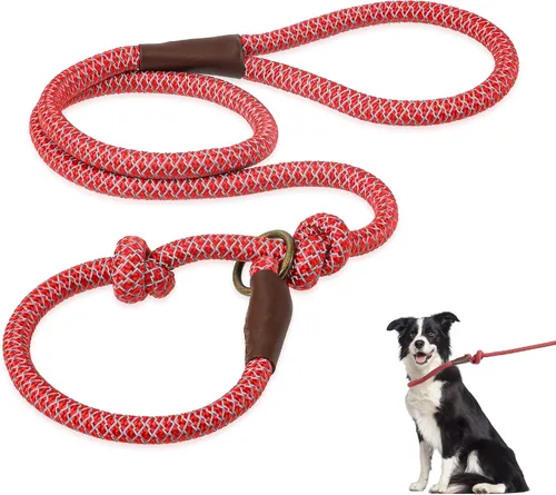 Miniatura 19 de Mile High Life Correa antideslizante para perro, correa de cuerda resistente de 4 pies, 5 pies, 6 pies, para entrenamiento sin tirones, correa