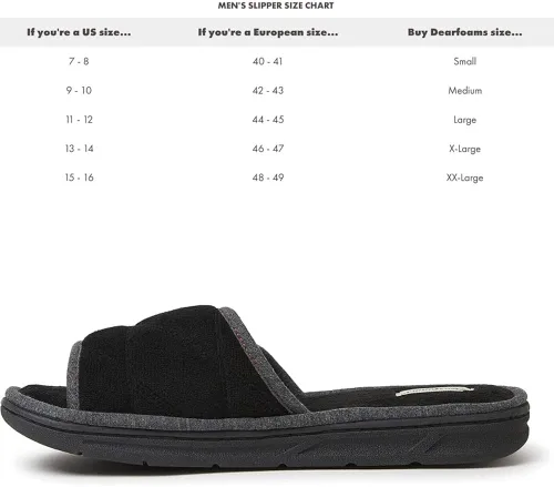 Miniatura 7 de Dearfoams Pantuflas de rizo de espuma viscoelástica ajustables para hombre y exterior