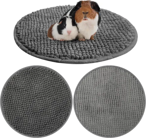 Miniatura 13 de Amylove 4 Piezas Forro de Jaula para Conejo de Indias Ropa de Cama para Conejo de Indias Alfombrilla para Puerta de Perro para Patas de Mascotas