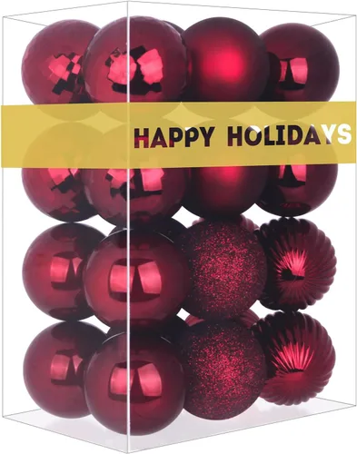 Miniatura 171 de Bolas de Navidad Grandes de 3.2" en Azul Bebé - Adornos para Árbol de Navidad, Bolas Colgantes Inastillables para Cumpleaños, Halloween, Boda