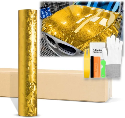 Miniatura 15 de 2 piezas de 4"x8" (10cm x 20cm) Muestra Vinilo Texturizado de Fibra de Carbono Forjada Cortada 24K Negro Brillante para Envolver Auto Carro
