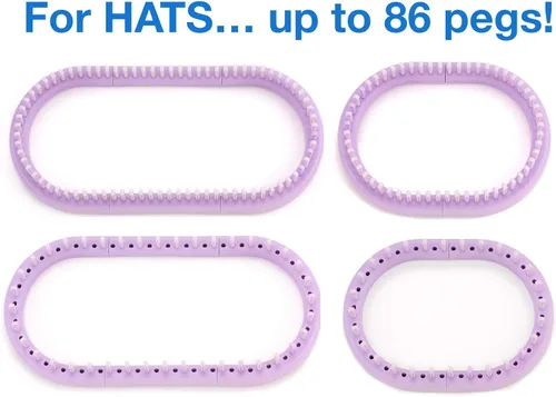 Miniatura 4 de Authentic Knitting Board Telar multi-tejido ajustable, piezas de enganche, calibre pequeño y grande