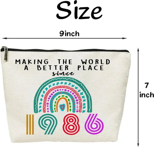 Miniatura 4 de Regalos de 40 cumpleaños para mujeres, regalos de cumpleaños de 40 años, bolsas de cosméticos, divertidas decoraciones de 40 aniversario para su