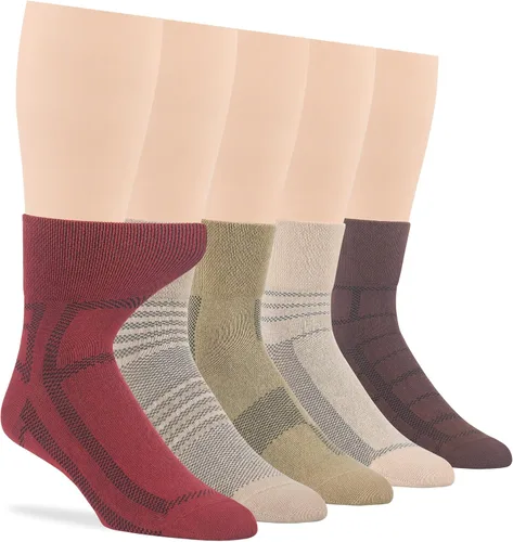 Miniatura 28 de 7BIGSTARS KINGDOM Calcetines de algodón para hombre, diabéticos, no vinculantes, paquete de 5 unidades, talla L/XL, Azul mezclilla, verde oliva