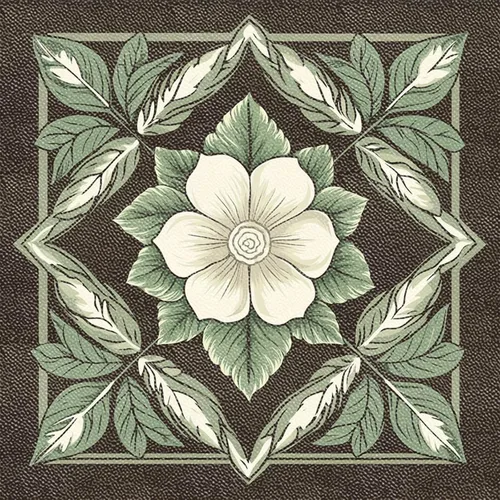 Miniatura 14 de IVN 10 PIEZAS 12x12 Pulgadas Azulejos de Piso con Patrón Floral Retro de Despegar y Pegar, Adhesivos Vinilo Desmontables y Autoadhesivos