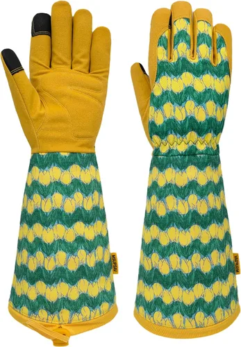 Miniatura 17 de Guantes Largos de Jardinería, Resistentes a Espinas y Pinchazos, Guantes Protectores para Rosas y Cactus para Jardinero, Regalos Girasol