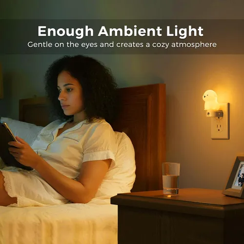 Miniatura 7 de L LOHAS LED - Luz nocturna enchufable para niños, luces nocturnas 3D de cachorros lindas con sensor de atardecer a amanecer, 1600K/2700K/5000K 3CCT