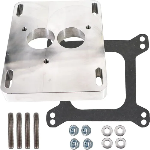 Adaptador de colector de admisión Reemplazar para TBI 5.7 350 adapta un bloque pequeño 1.75 "agujero de la inyección del cuerpo del acelerador 1" de